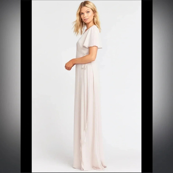 NWOT SHOW ME YOUR MUMU Noelle Wrap Flutter Sleeve Maxi Dress Size XXXL Gown - Picture 4 of 6